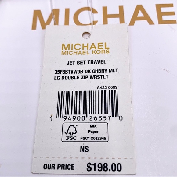 MICHAEL KORS LARGE DOUBLE ZIP WRISTLET DK CHAMBRAY - Picture 15 of 15